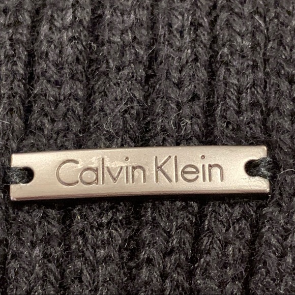 Calvin Klein‎ Black & Gray Acrylic Scarf - Picture 2 of 6